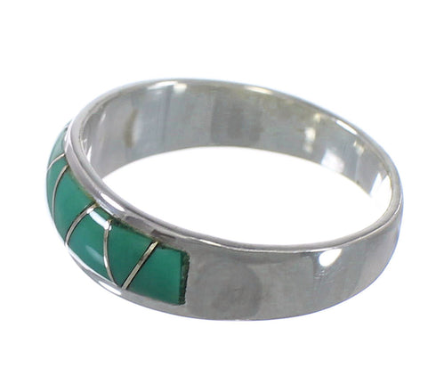 Turquoise Southwest Sterling Silver Ring Size 5-3/4 AX53389